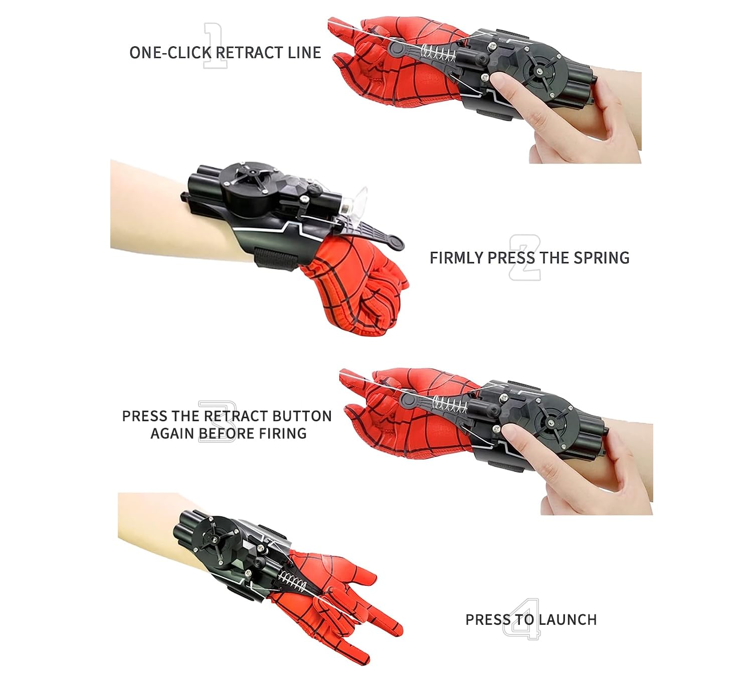Spider Web Shooter, Real Web Slinger that Actually Shoots for Kids, Cool Toy Things for Superhero Fans