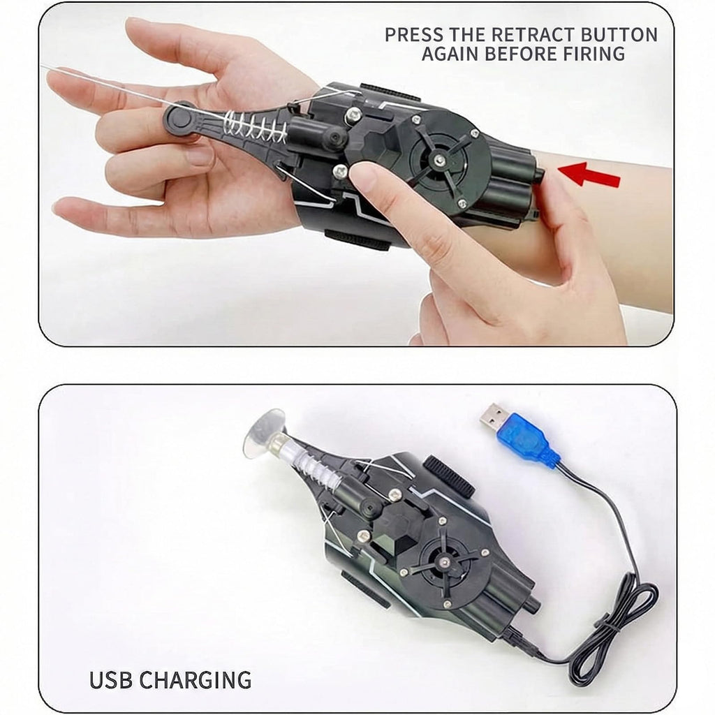 Spider Web Shooter, Real Web Slinger that Actually Shoots for Kids, Cool Toy Things for Superhero Fans