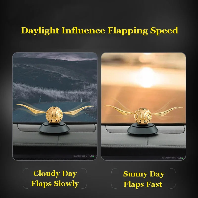 HP Potters Angel Wing Cosplay Gold Color Snitch Ball Car Air Freshener Auto Accessories Collectible Model Toy Figurine Men Gifts