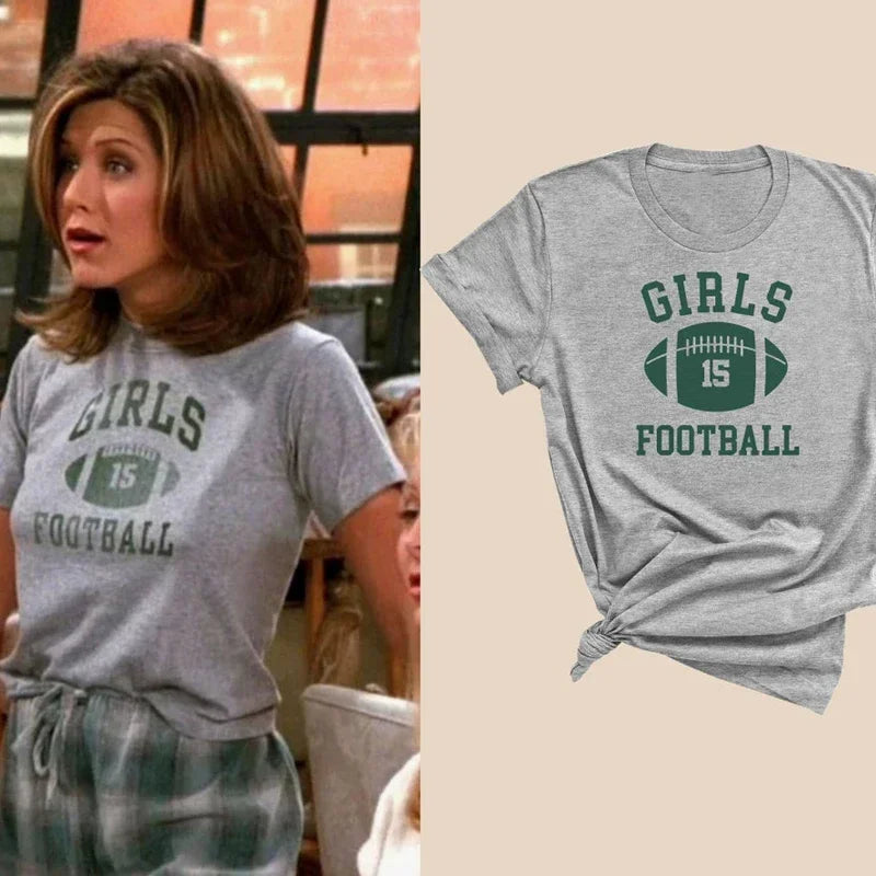 Rachel Green "Girls 🏈 Football" Retro T-Shirt